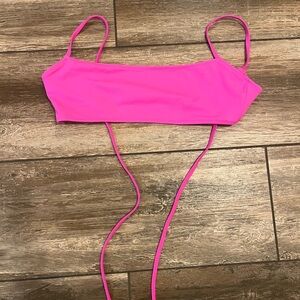 la hearts pacsun bright pink bikini top.
